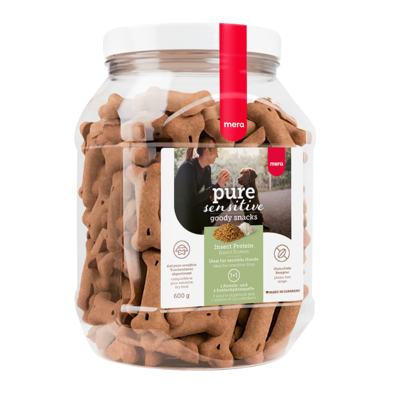 mera pure sensitive goody snacks Insect Protein Leckerlis mit Insektenprotein