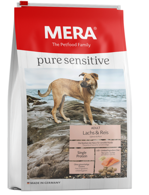 12:MERA pure sensitive Salmon & Rice a type of fish and a source of carbohydrate