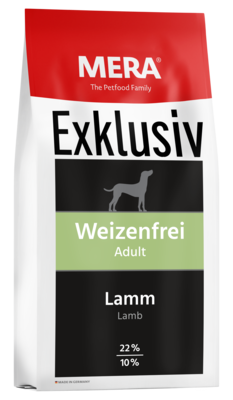 10:MERA EXKLUSIV Weizenfrei Lamm für ausgewachsene Hunde