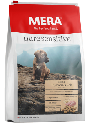 12:MERA pure sensitive Junior Truthahn & Reis für den jungen sensiblen Hund
