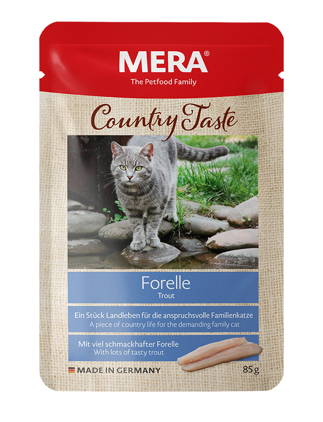 Katzenfutter MERA Country Taste Forelle Nassfutter für die Familienkatze