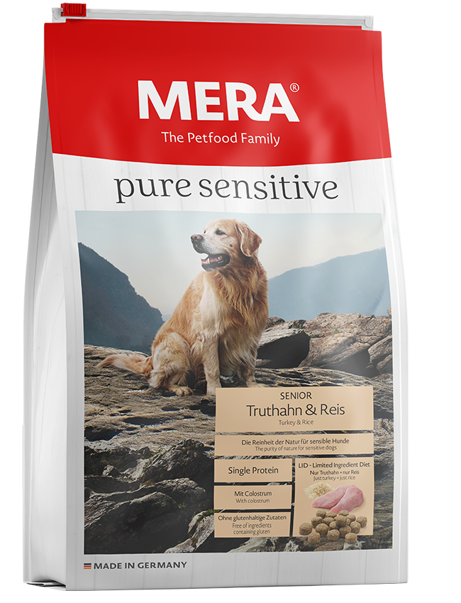 Hundefutter MERA pure sensitive Senior Truthahn und Reis