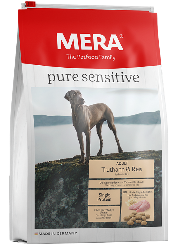 Hundefutter MERA pure sensitive Truthahn & Reis für sensible Hunde